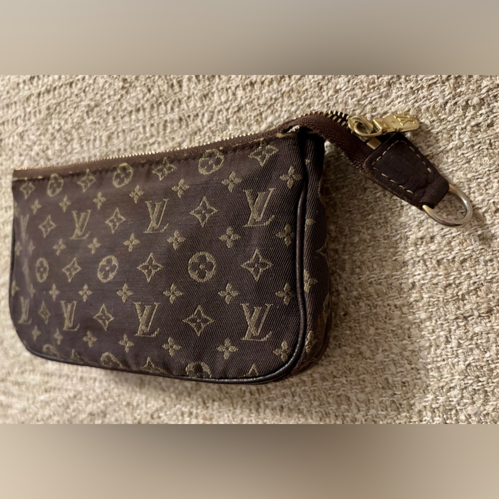 π Louis Vuitton Brown Mini Lin Pouch - Picture 10 of 10